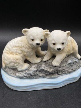 Snow Babies Polar Bear Cubs Figurine Violet Parkhurst Hackett American
